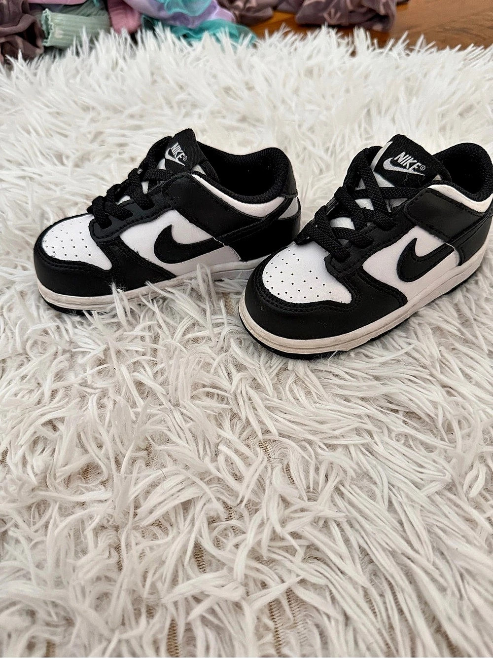 Nike Dunk Low Retro Panda (Toddler) Retro Panda Black & White Sneakers